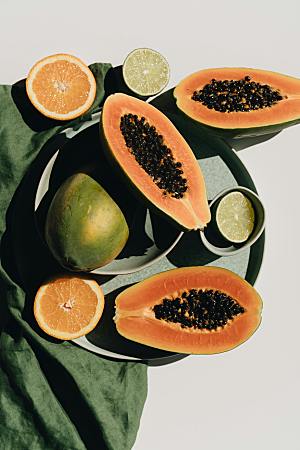木瓜摄影水果元素