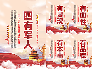 四有军人党建海报