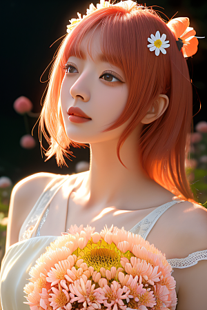 星光与菊花多重曝光下的红花倒刺之美