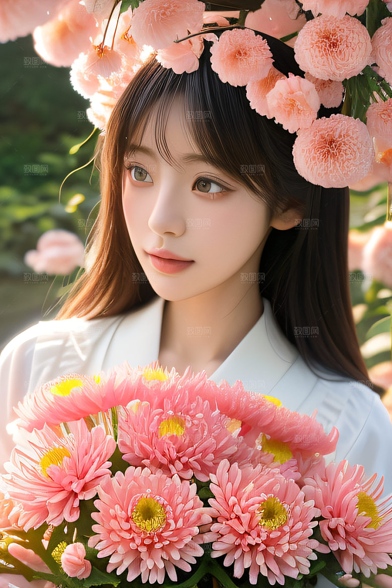 星光与菊花多重曝光下的红花倒刺之美