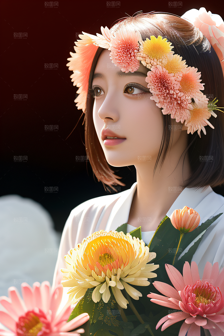 红花倒刺之美忠诚与纯洁的高清日本动画
