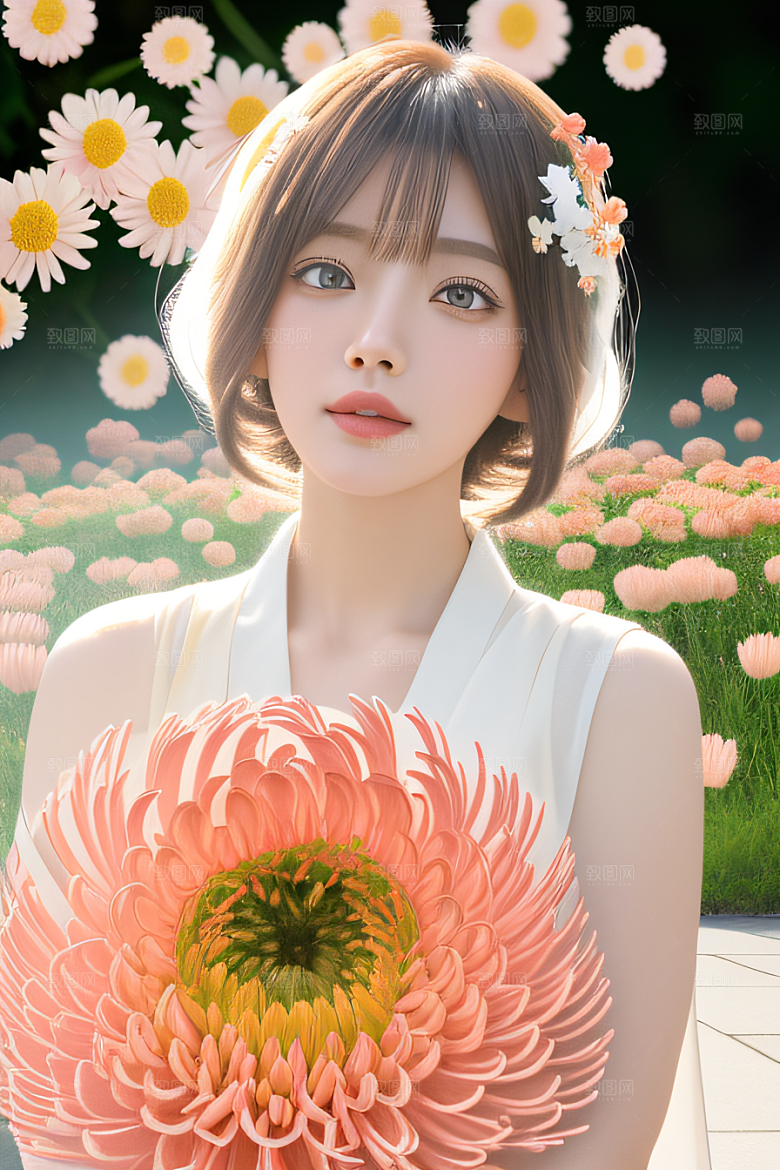 红花倒刺之美忠诚与纯洁的高清日本动画