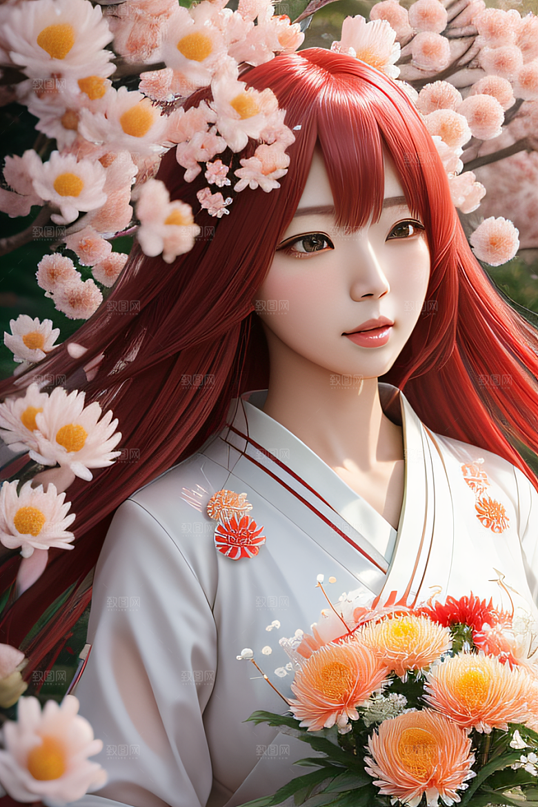 菊花倒刺高清日本动画中的忠诚纯洁之美