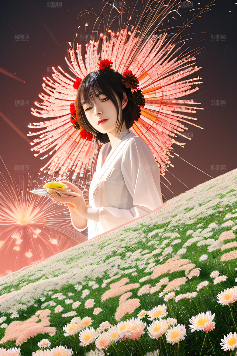 忠诚与纯洁高清日本动画中的红花倒刺之美