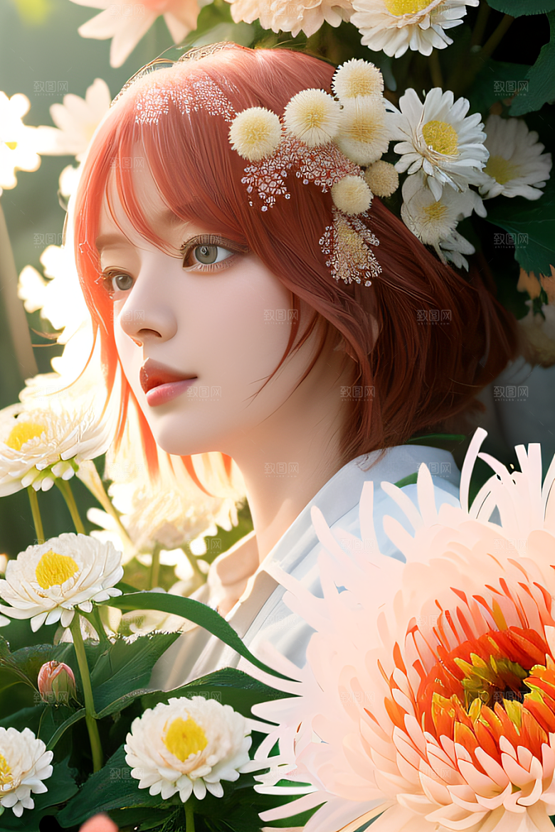 星光菊花忠诚纯洁的高清日本动画之美