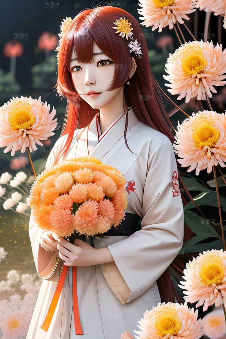 红花倒刺忠诚与纯洁的高清日本动画之美