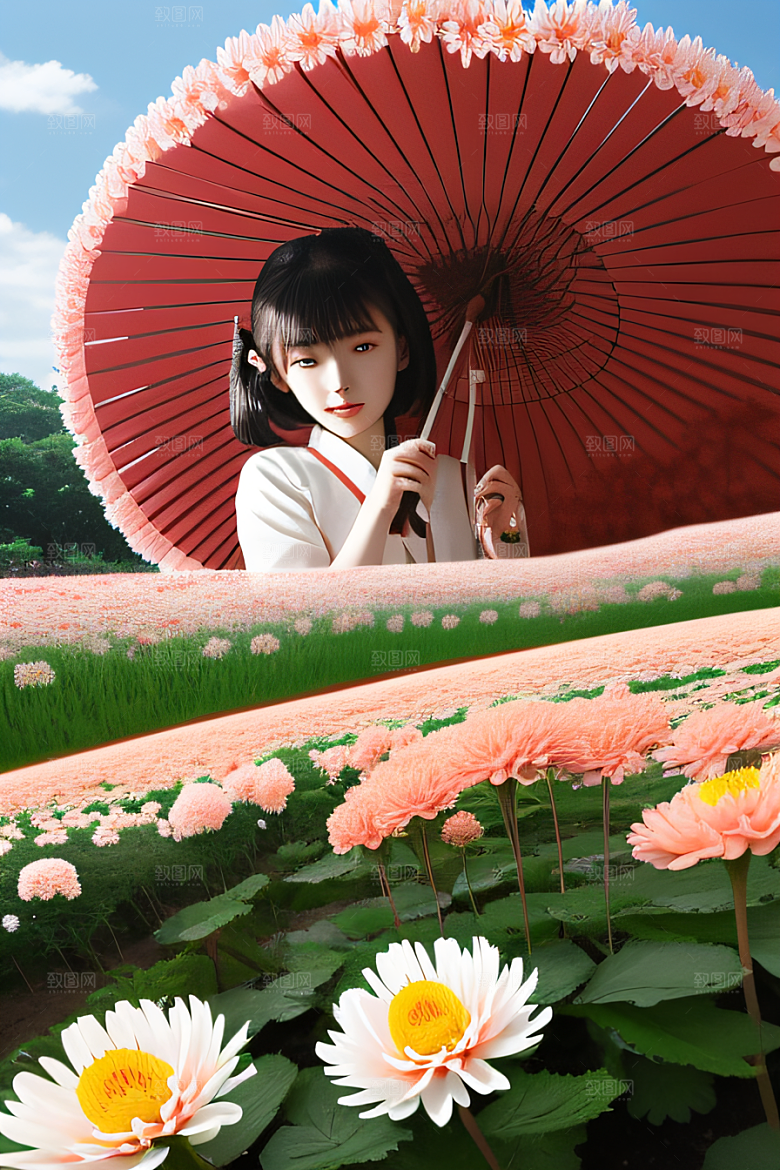 忠诚与纯洁之美高清日本动画中的红花倒刺