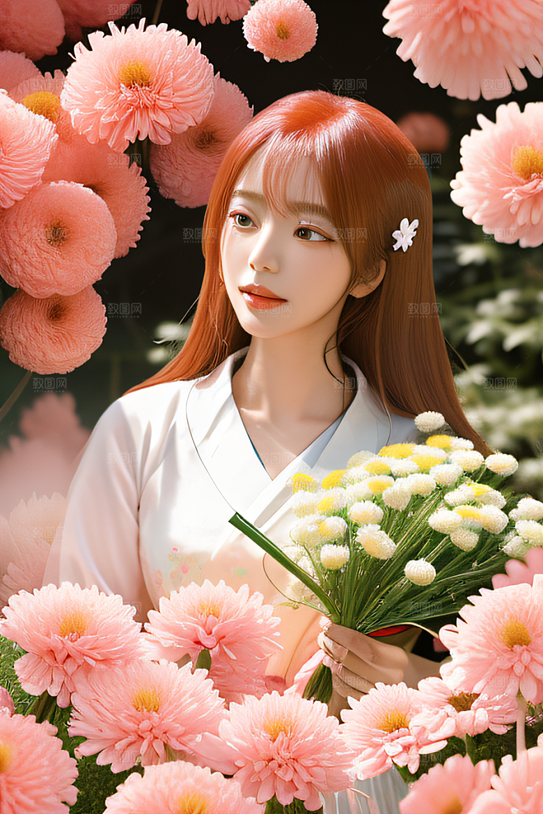 忠诚与纯洁之美高清日本动画中的红花倒刺