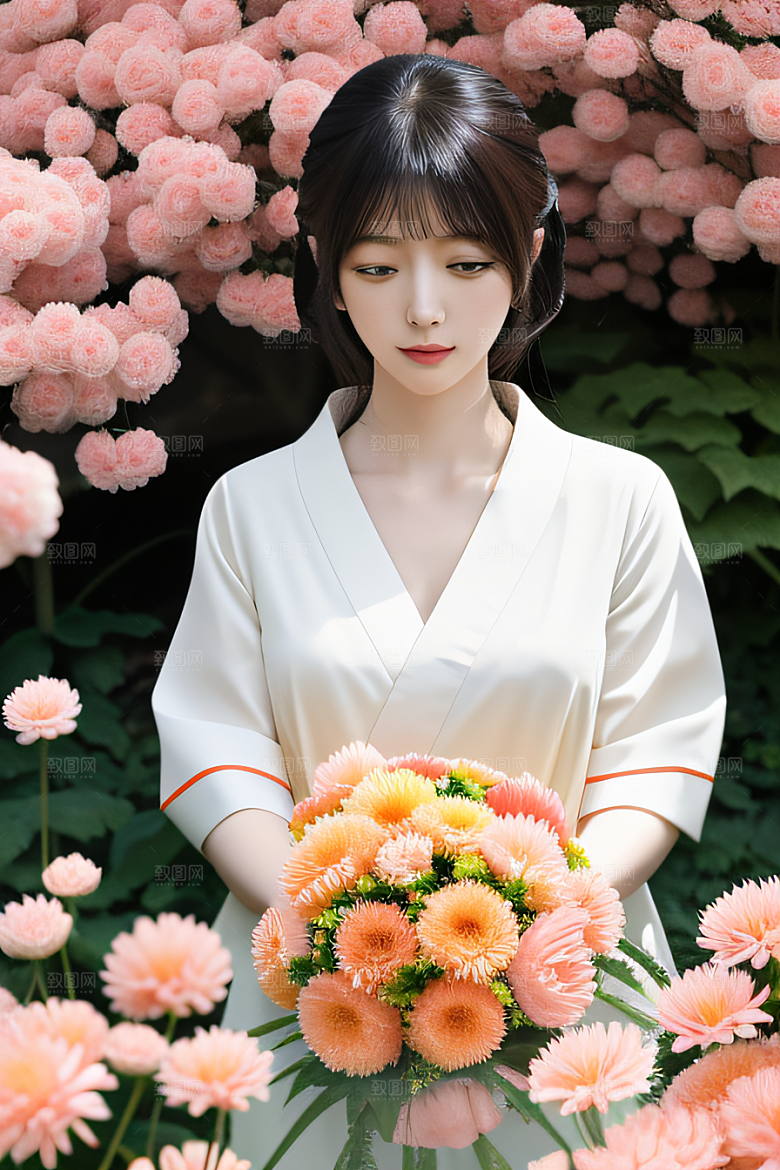 忠诚与纯洁之美高清日本动画中的红花倒刺