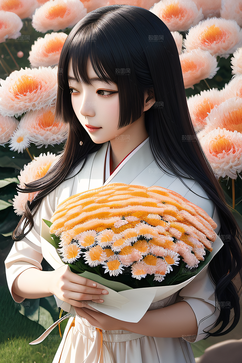 忠诚与纯洁之美高清日本动画中的红花倒刺