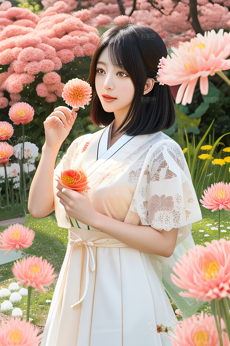 忠诚与纯洁之美高清日本动画中的红花倒刺