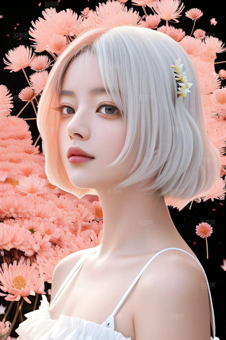 忠诚与纯洁之美高清日本动画中的红花倒刺