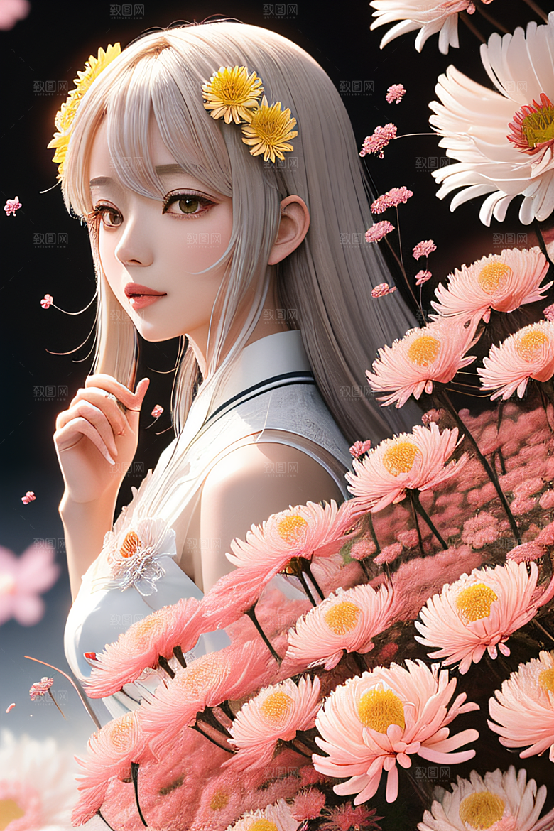 红花倒刺之美忠诚纯洁的高清日本动画