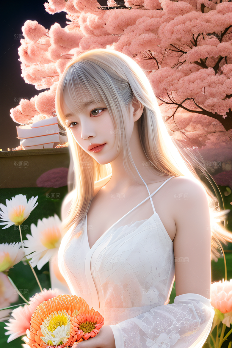 红花倒刺之美忠诚纯洁的高清日本动画