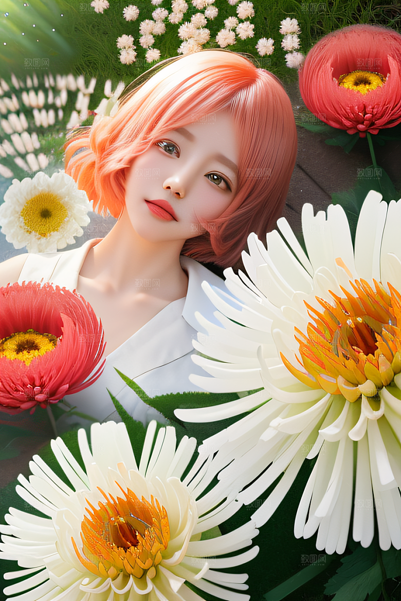 红花倒刺之美忠诚纯洁的高清日本动画