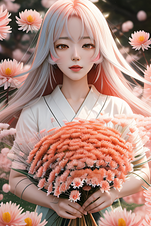 红花倒刺之美忠诚纯洁的高清日本动画