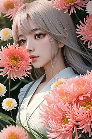 红花倒刺之美忠诚纯洁的高清日本动画