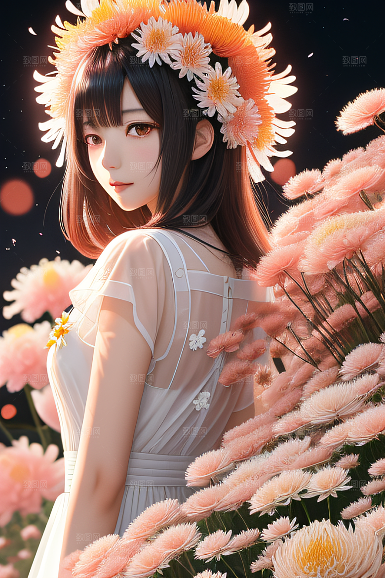 菊花倒刺高清日本动画中的星光与纯洁