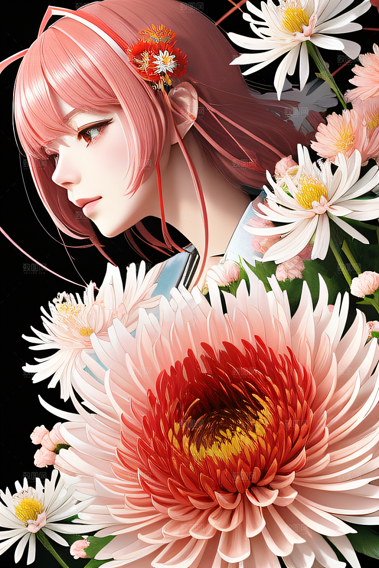 菊花倒刺高清日本动画中的星光与纯洁