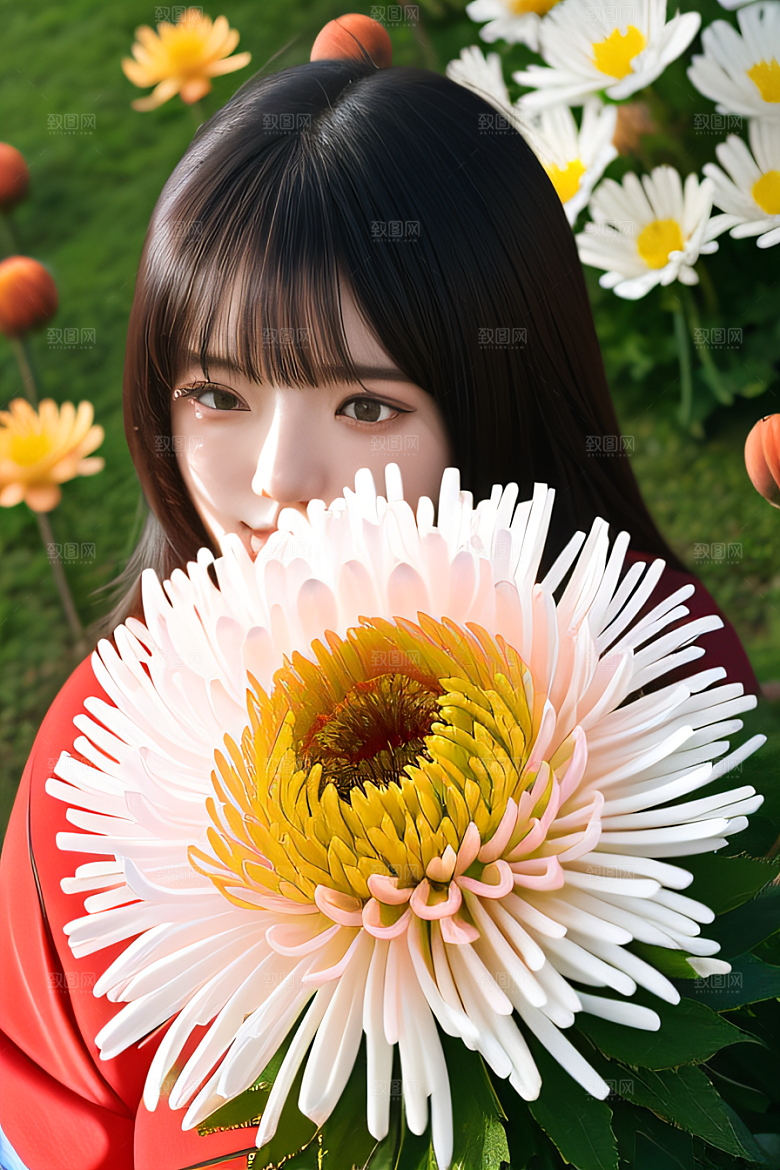 忠诚纯洁之美高清日本动画中的星光菊花