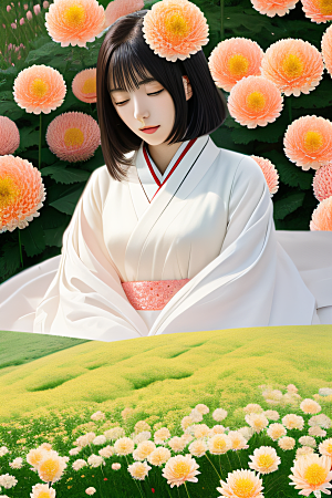 忠诚纯洁之美高清日本动画中的星光菊花