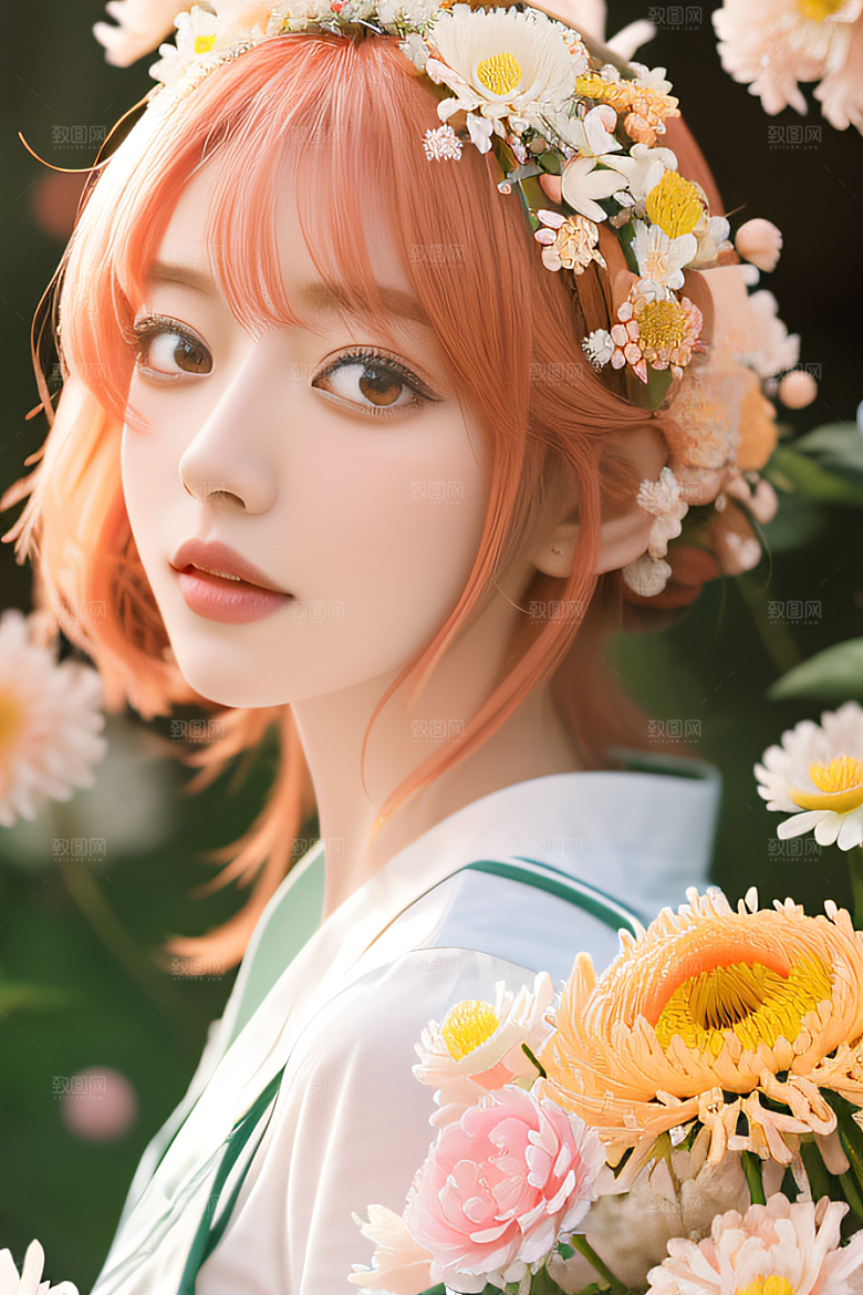 忠诚纯洁之美高清日本动画中的星光菊花