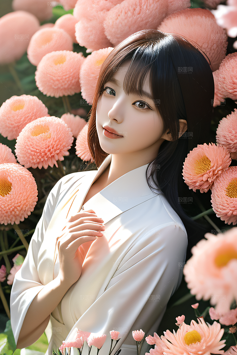 忠诚纯洁之美高清日本动画中的星光菊花