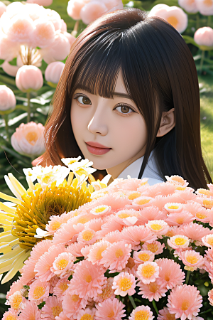 忠诚纯洁之美高清日本动画中的星光菊花