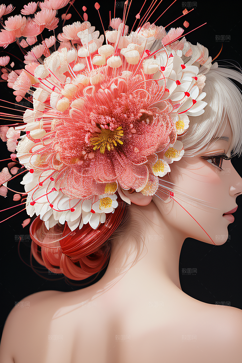 忠诚纯洁之美高清日本动画中的星光菊花
