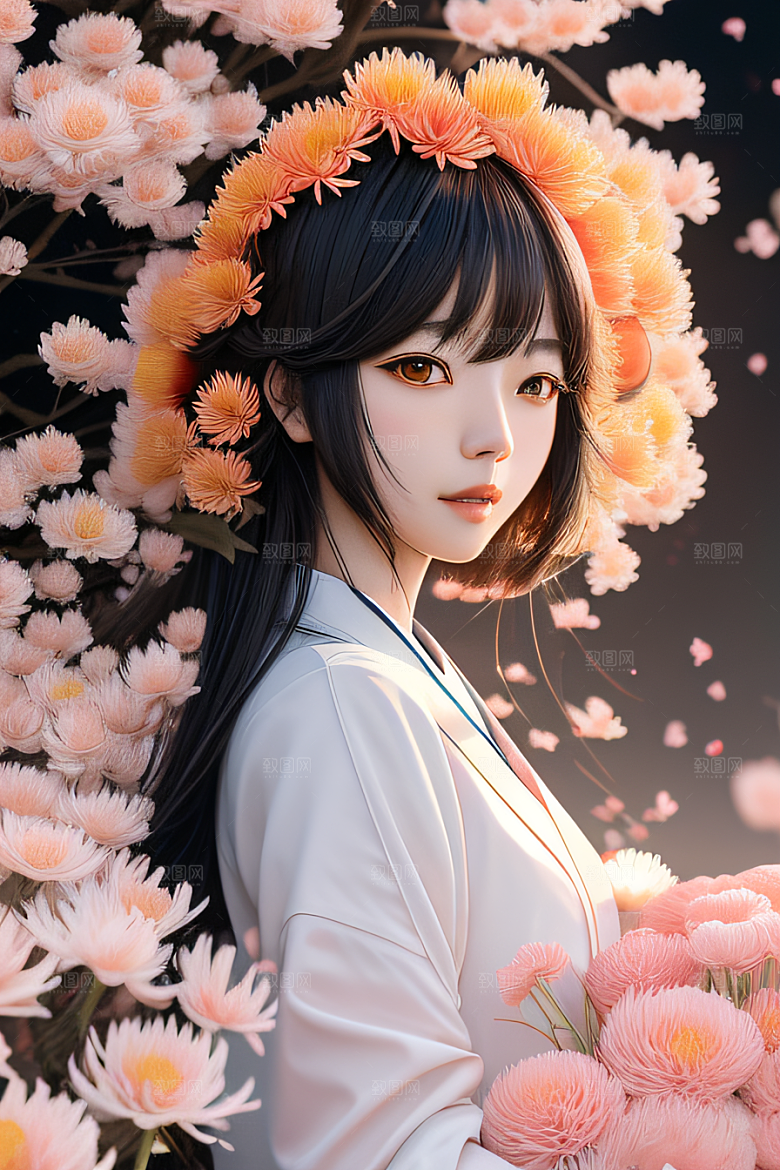 红花倒刺之美忠诚与纯洁的高清日本动画