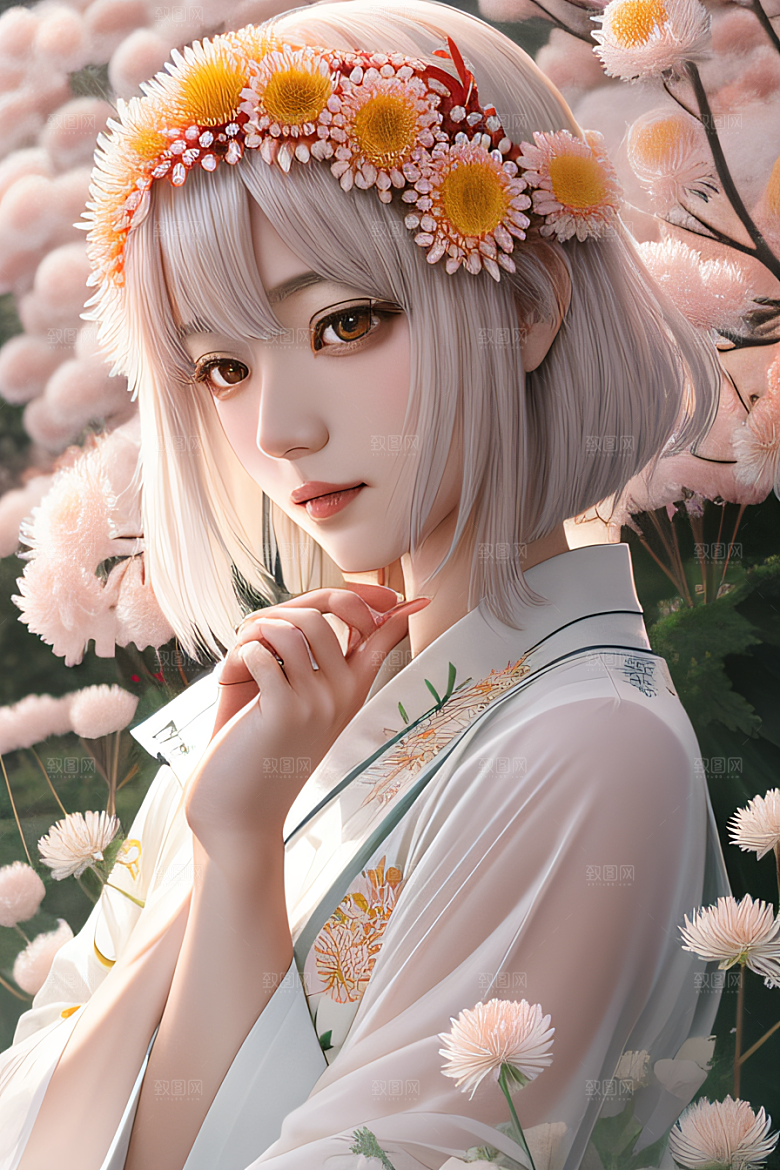 红花倒刺之美忠诚与纯洁的高清日本动画