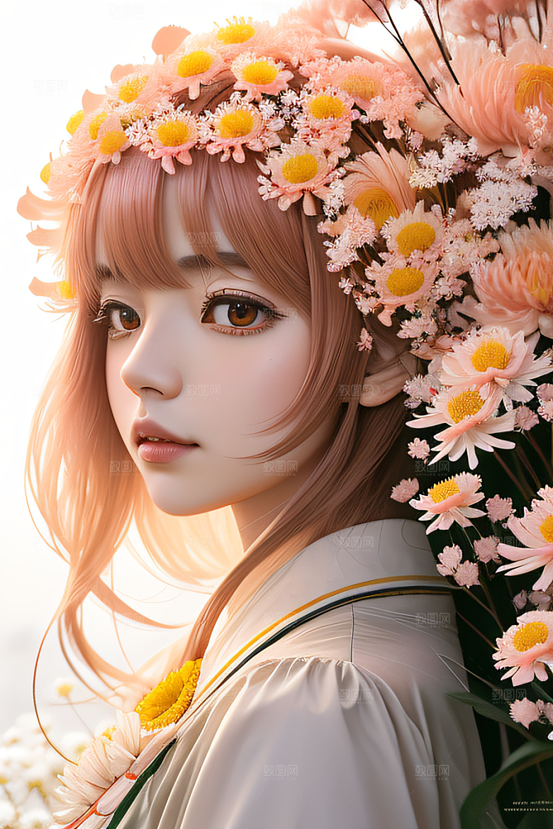 红花倒刺之美忠诚与纯洁的高清日本动画