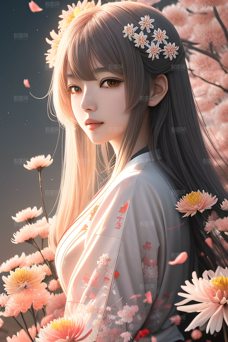 菊花倒刺高清日本动画中的忠诚纯洁之美