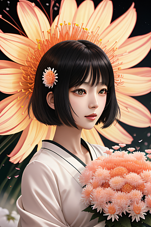 菊花倒刺高清日本动画中的忠诚纯洁之美