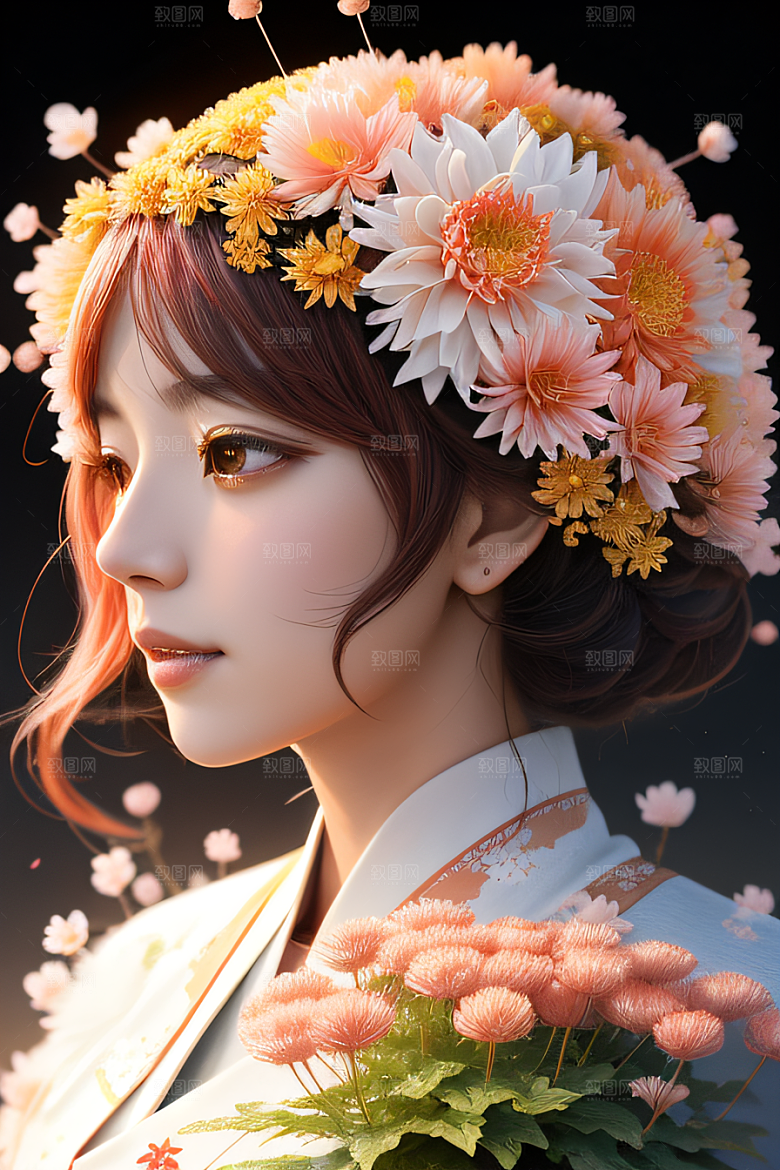 菊花倒刺高清日本动画中的忠诚纯洁之美