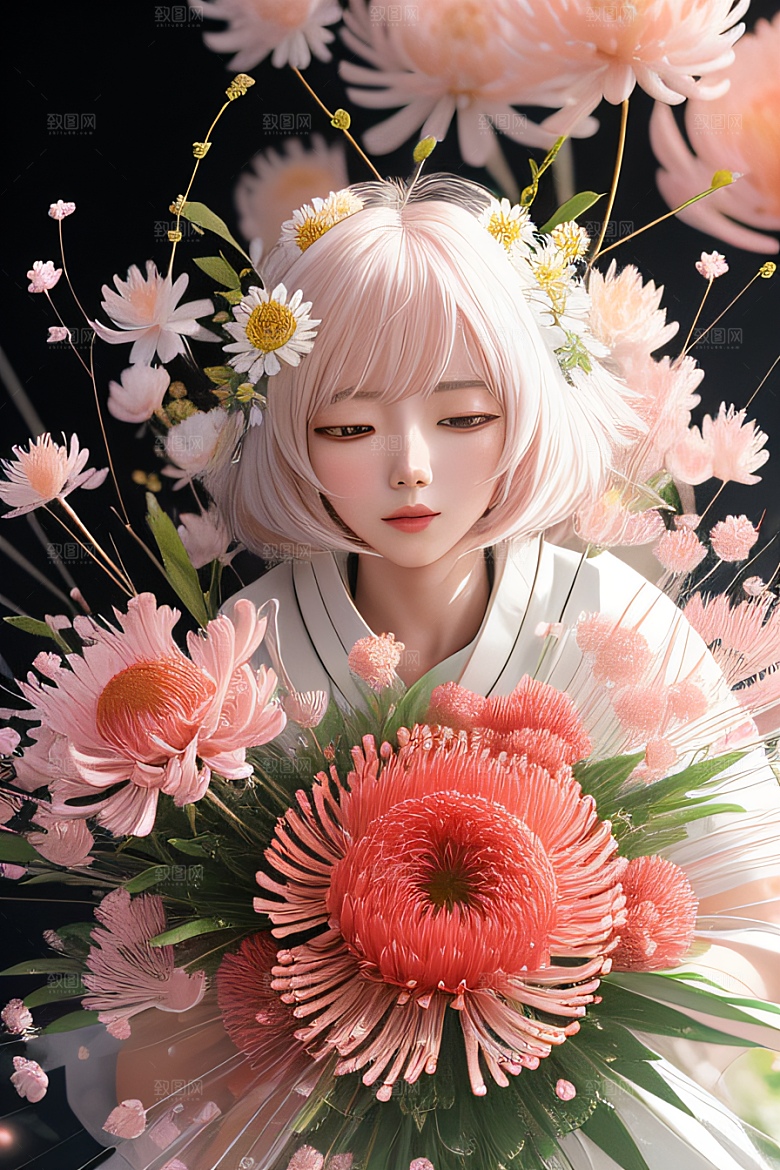 菊花倒刺高清日本动画中的忠诚纯洁之美