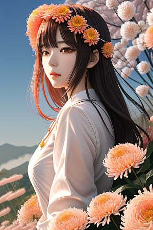 菊花倒刺高清日本动画中的忠诚纯洁之美