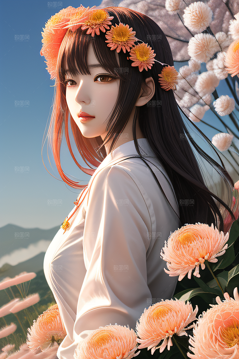 菊花倒刺高清日本动画中的忠诚纯洁之美