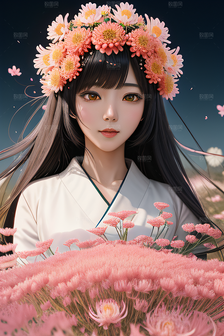 菊花倒刺高清日本动画中的忠诚纯洁之美