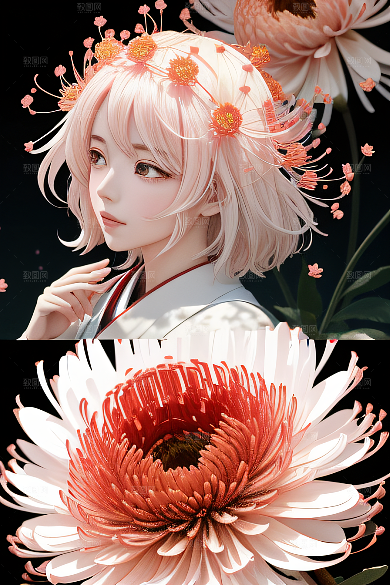 菊花倒刺高清日本动画中的忠诚纯洁之美