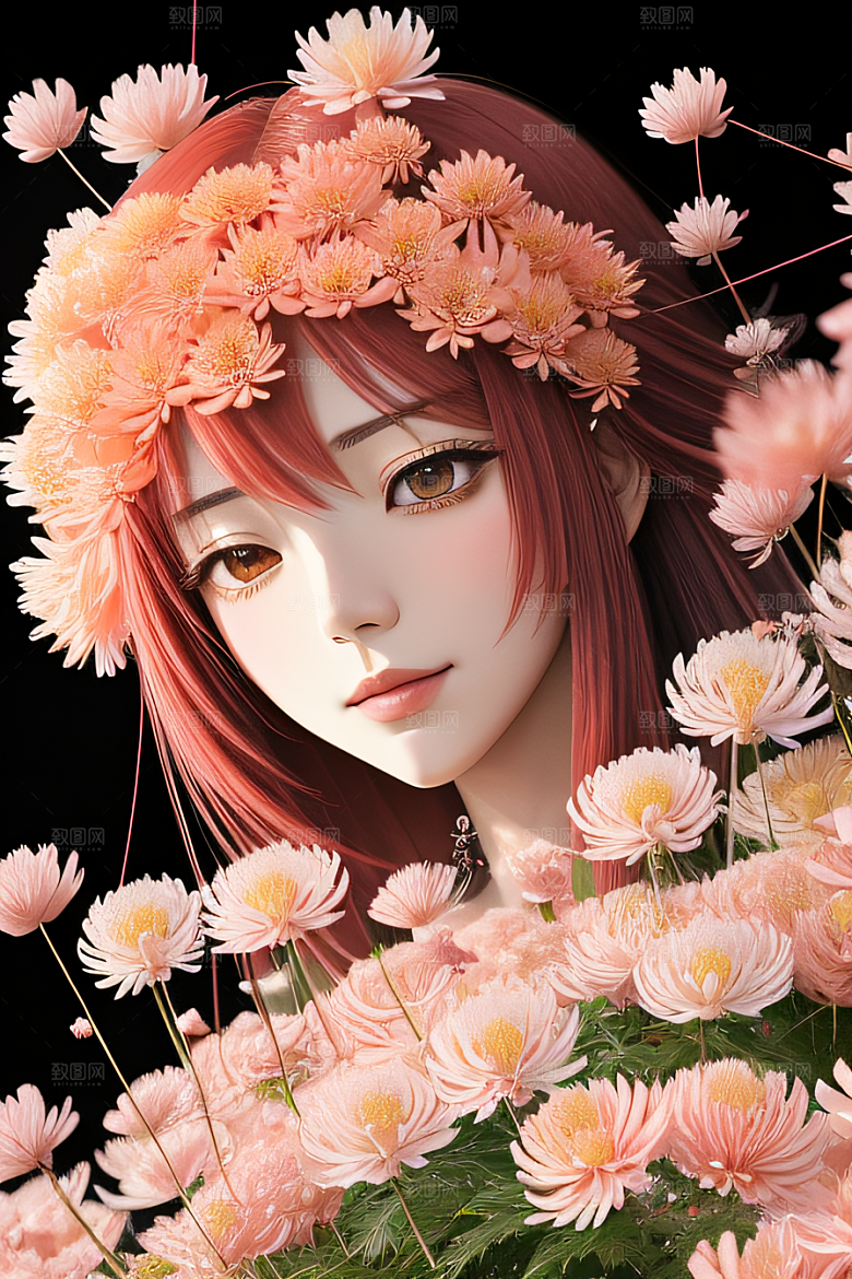 忠诚与纯洁高清日本动画中的红花倒刺之美