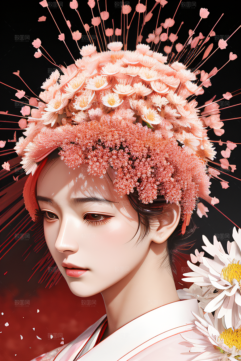 星光菊花忠诚纯洁的高清日本动画之美