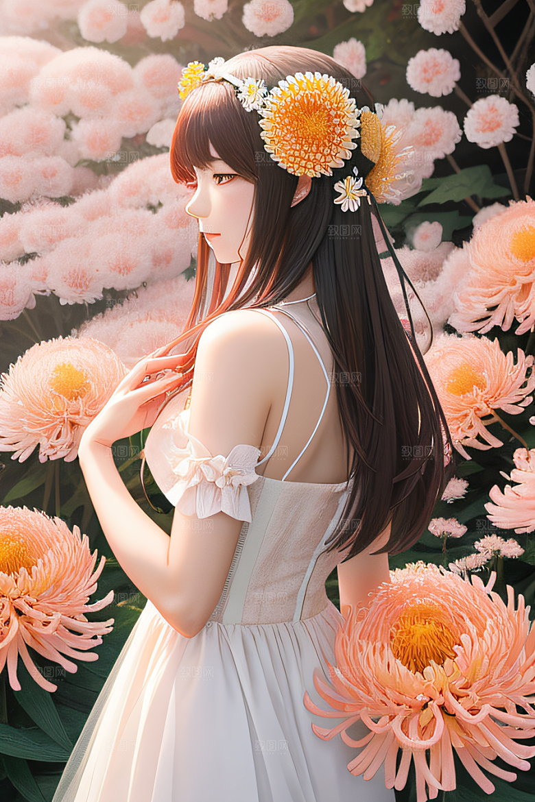 星光菊花忠诚纯洁的高清日本动画之美