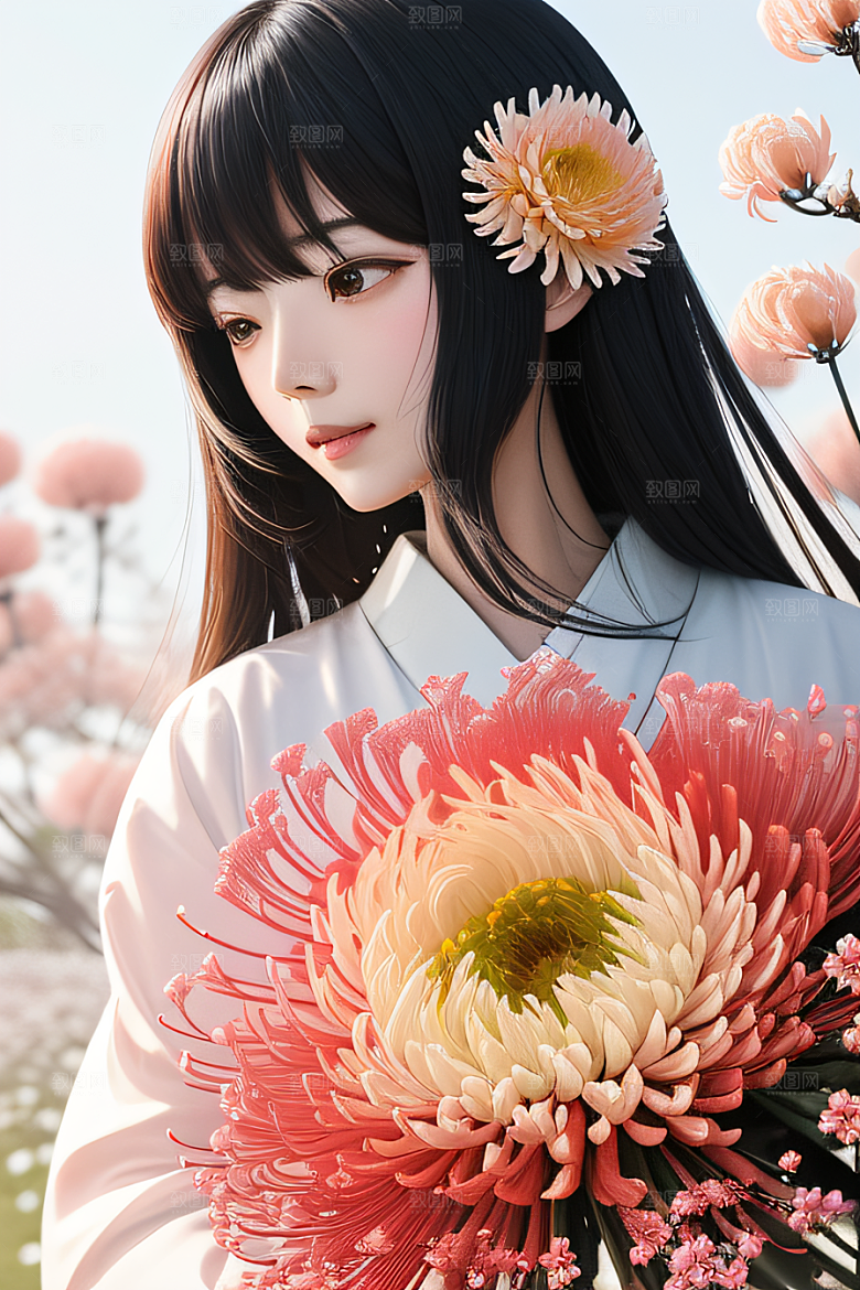 星光菊花忠诚纯洁的高清日本动画之美
