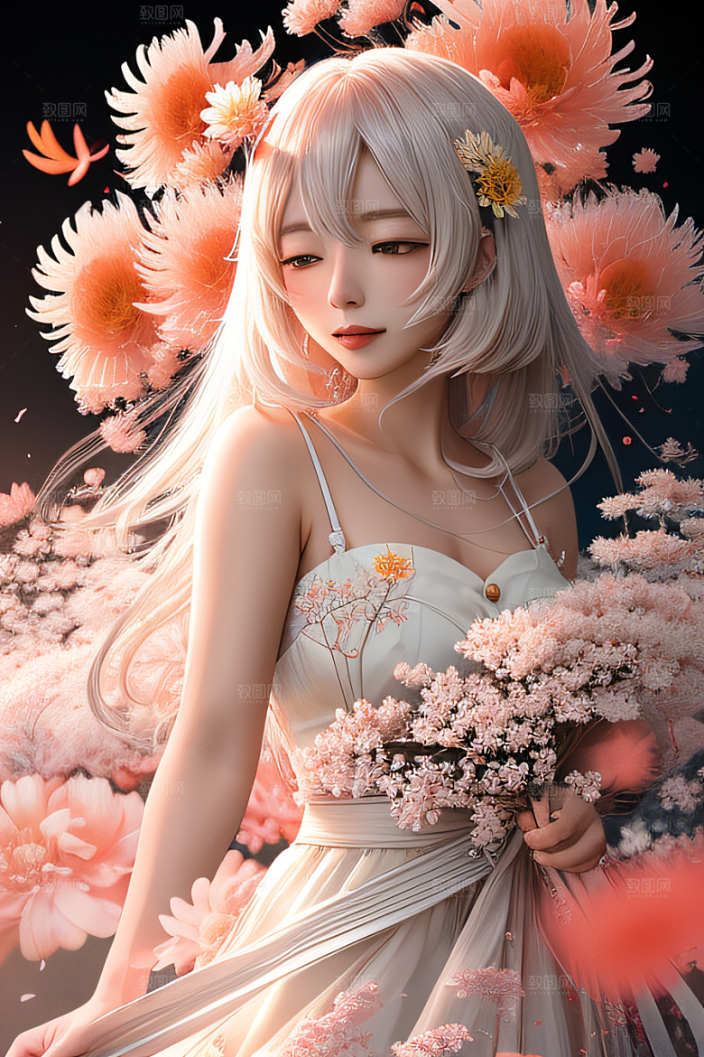 红花倒刺忠诚与纯洁的高清日本动画之美