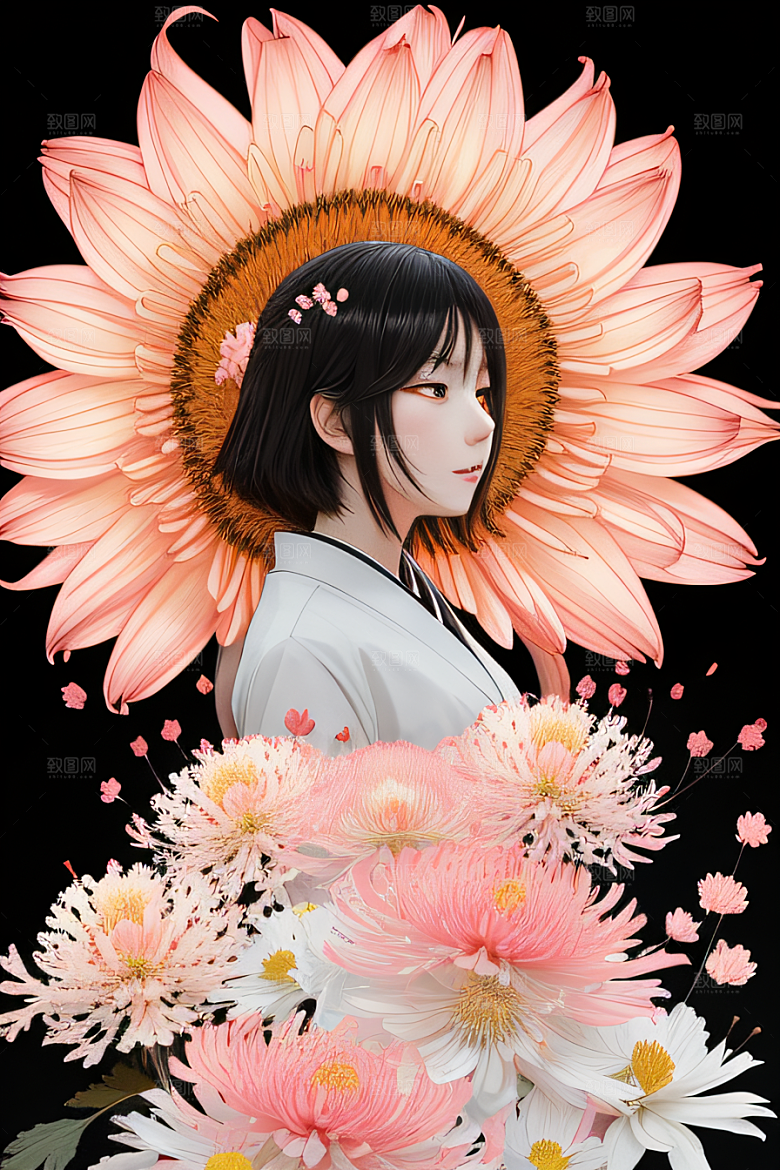 红花倒刺忠诚与纯洁的高清日本动画之美