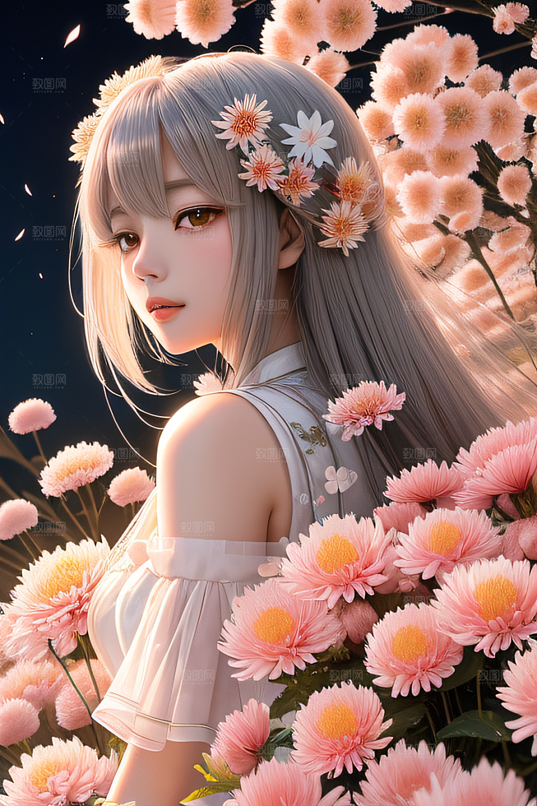 红花倒刺忠诚与纯洁的高清日本动画之美