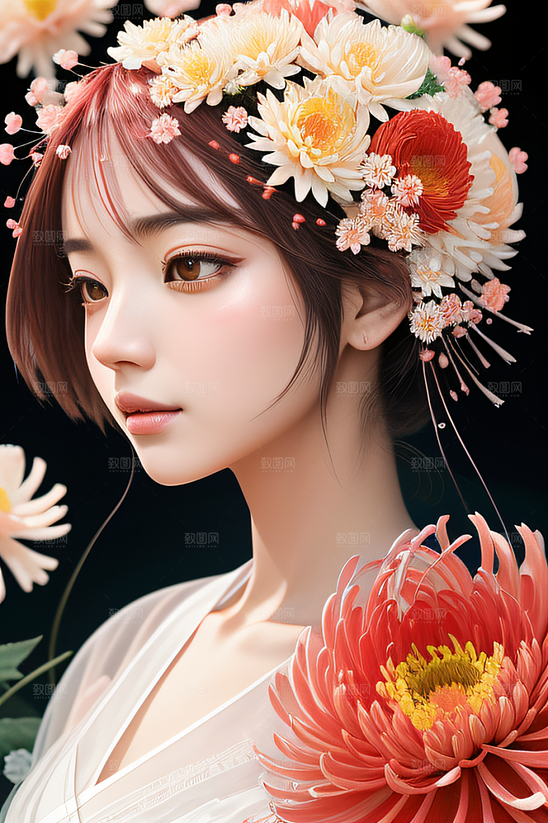 红花倒刺忠诚与纯洁的高清日本动画之美