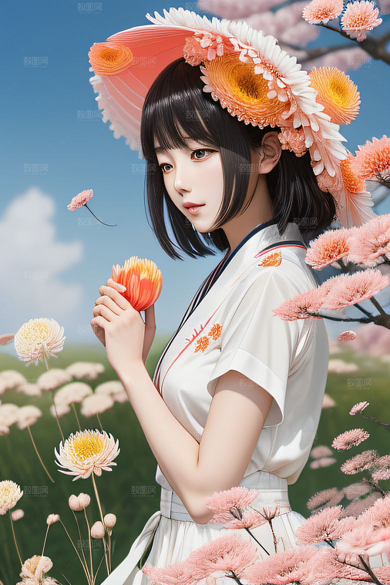 红花倒刺忠诚与纯洁的高清日本动画之美