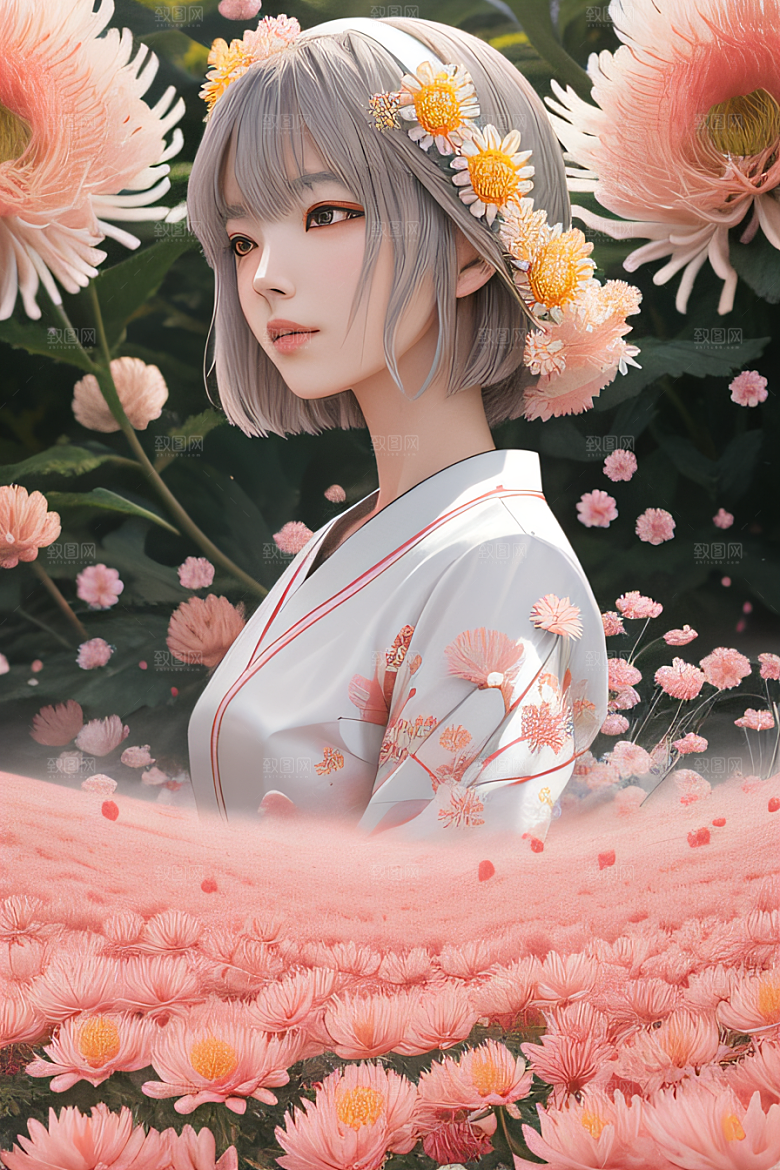 红花倒刺忠诚与纯洁的高清日本动画之美